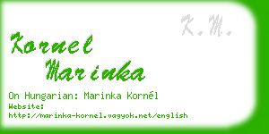 kornel marinka business card